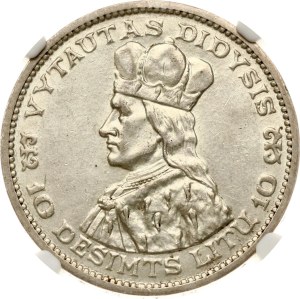 Lithuania 10 Litu 1936 Vytautas NGC MS 61