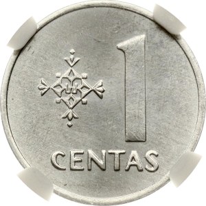 Lithuania 1 Centas 1991 NGC MS 67
