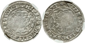 Livonia 1/2 Mark 1553 Riga NGC AU 50