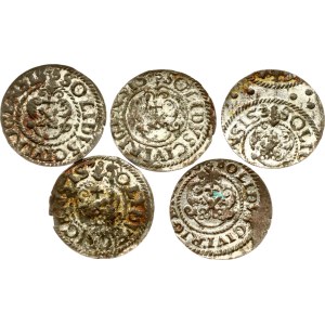 Livonia Swedish Solidus 1635 Riga Lot of 5 coins