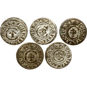 Livonia Swedish Solidus 1635-1640 Riga Lot of 5 coins