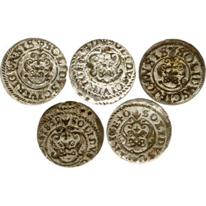 Livonia Swedish Solidus 1635-1640 Riga Lot of 5 coins