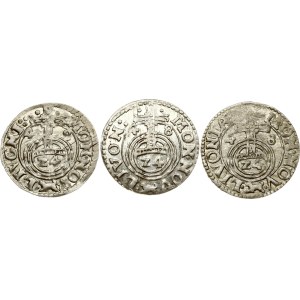 Livonia Swedish Poltorak 1648 Riga Lot of 3 coins
