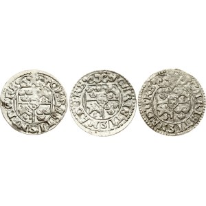 Livonia Swedish Poltorak 1648 Riga Lot of 3 coins
