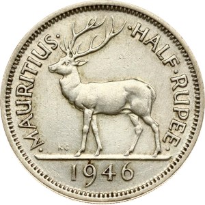 Mauritius 1/2 Rupee 1946