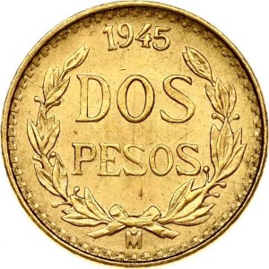 Mexico 2 Pesos 1945 Mo