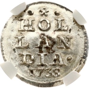 Netherlands Holland Stuiver 1738 NGC UNC DETAILS