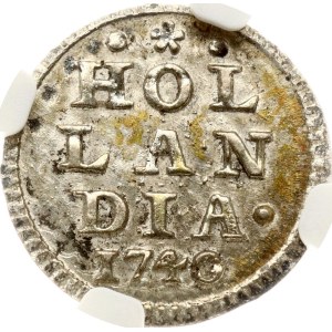 Netherlands Holland Stuiver 1740 NGC AU 58 TOP POP