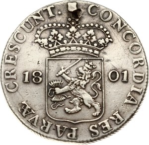 Netherlands Batavian Republic Utrecht Silver Ducat 1801
