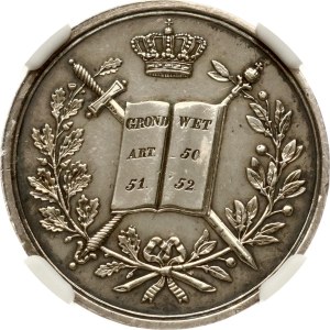 Netherlands Medal 1849 Coronation NGC UNC DETAILS