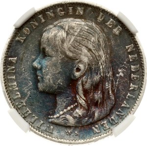 Netherlands 1 Gulden 1897 NGC XF DETAILS