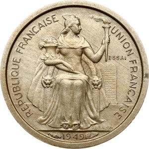 New Caledonia 50 Centimes 1949 Essai