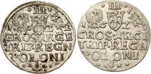 Poland Trojak 1622 Krakow Lot of 2 coins