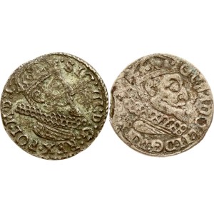 Poland Trojak 1623 Krakow & Trojak 1632 Elblag (R) Lot of 2 coins