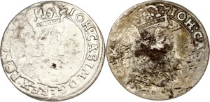 Poland Szostak 1661 TT (R) Lot of 2 coins