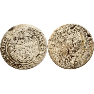 Poland Szostak 1662 AT & 1664 AT Lot of 2 coins