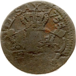 Polen Grosz 1755 Gegenzeichnung Radziwill