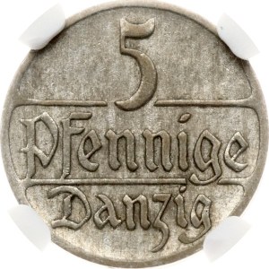 Poland Danzig(Gdansk) 5 Pfennige 1923 NGC AU 53