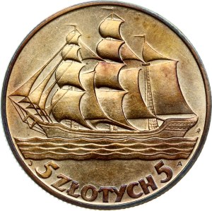 Poland 5 Zlotych 1936 Gdynia Seaport