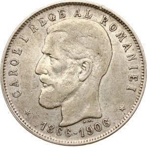 Romania 5 Lei 1906 Anniversary of the Reign
