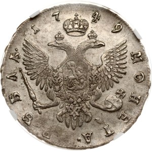 Russia Rouble 1749 СПБ NGC XF DETAILS
