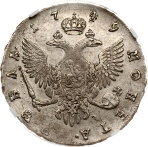 Russia Rouble 1749 СПБ NGC XF DETAILS