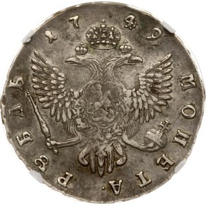 Russia Rouble 1749 СПБ NGC VF 35