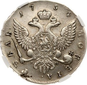 Russia Rouble 1754 СПБ-IМ 'Portrait by Benjamin Scott' NGC XF DETAILS