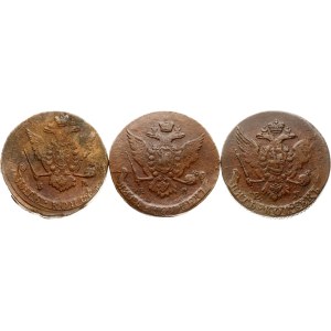 Russia 5 Kopecks 1763 ЕМ - 1771 EM Lot of 3 coins