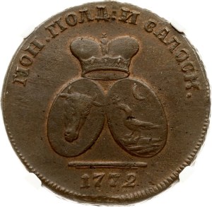 Russia For Moldova 2 Paras - 3 Kopecks 1772 NGC AU 58 BN