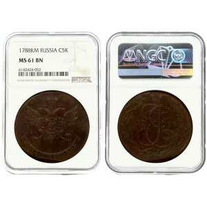 Russia 5 Kopecks 1788 KM (R) NGC MS 61 BN