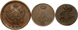 Russia Denga - 2 Kopecks 1798-1855 Lot of 3 coins