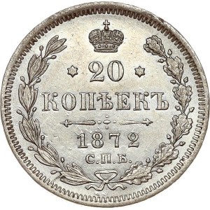 Russia 20 Kopecks 1872 СПБ-НІ