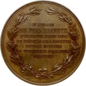 Russia Medal in honor of the ordinary academician I.F. Brandt 1876 (R1) PCGS MS 64 MAX GRADE