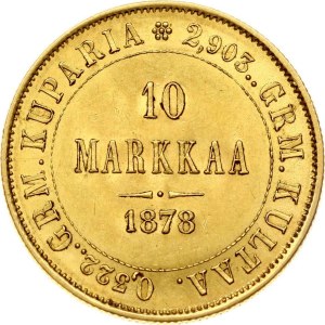 Russia for Finland 10 Markkaa 1878 S (R )