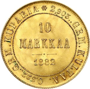 Russia for Finland 10 Markkaa 1882 S
