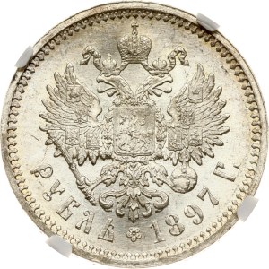 Russia Rouble 1897 АГ NGC MS 62