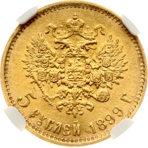 Russia 5 Roubles 1899 ЭБ NGC MS 63
