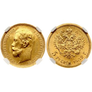 Russia 5 Roubles 1902 (AP) NGC MS 67