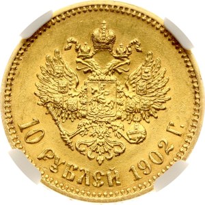 Russia 10 Roubles 1902 АР NGC MS 62