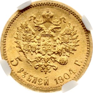 Russia 5 Roubles 1904 АР NGC MS 67