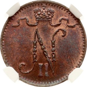 Russia For Finland 1 Penni 1907 NGC MS 64 BN