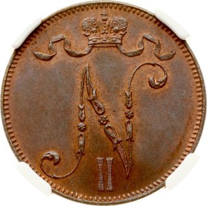 Russia For Finland 5 Pennia 1908 NGC MS 65 BN