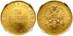 Russia For Finland 20 Markkaa 1912 S NGC MS 64