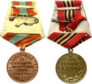 Russia USSR Medals Lot of 2 pcs