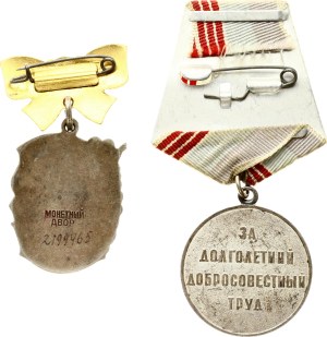Russia USSR Medal Veteran of Labor & Order Lot of 2 pcs