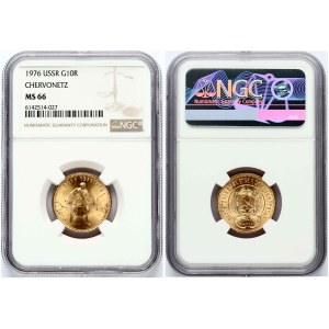Russia USSR 1 Chervonets 1976 NGC MS 66