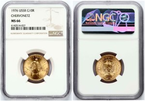 Russia USSR 1 Chervonets 1976 NGC MS 66