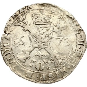 Spanish Netherlands Brabant 1/2 Patagon 1673 (R1)