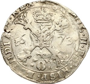 Spanish Netherlands Brabant 1/2 Patagon 1673 (R1)